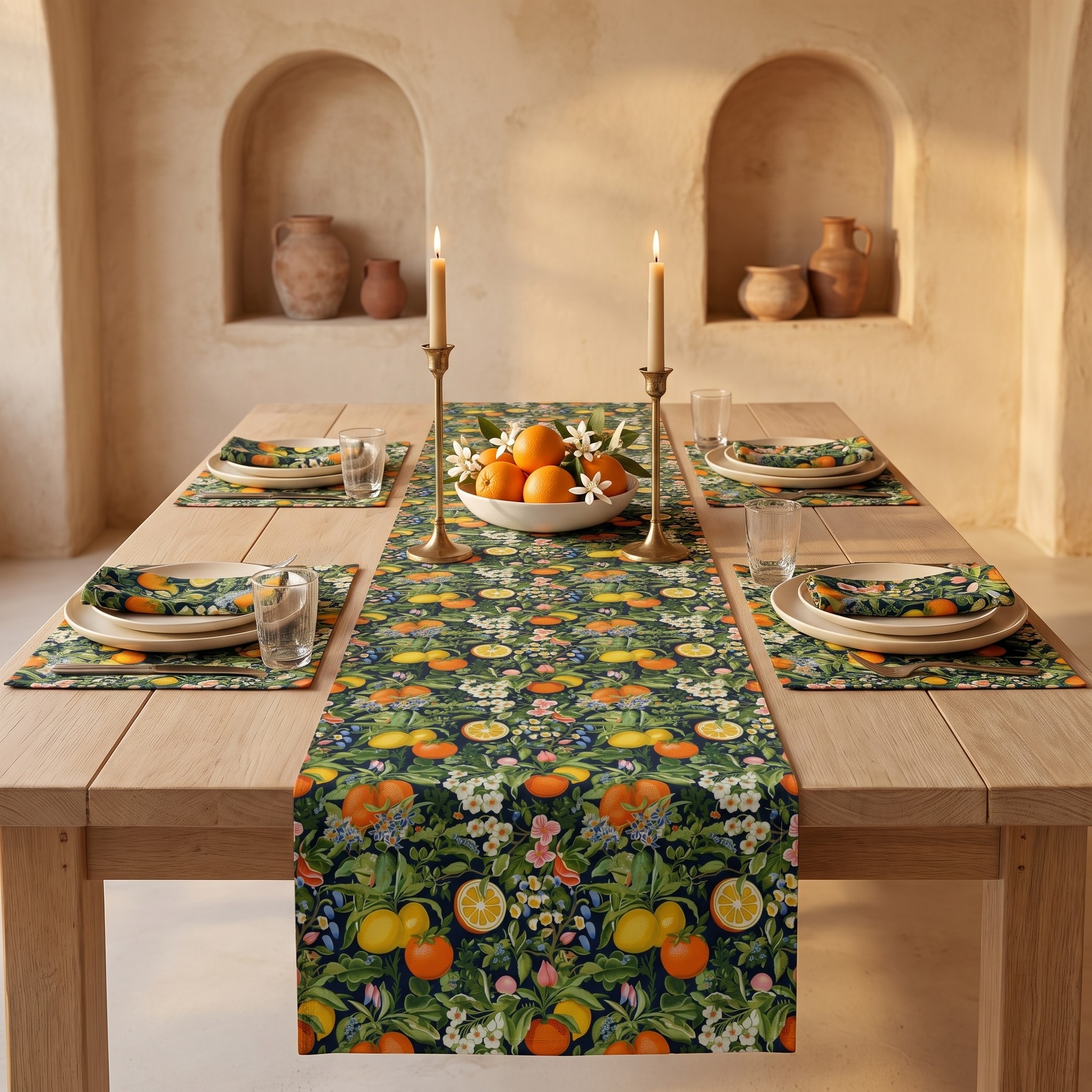 Classic Fruit & Floral Napkins Napkin Set — view 6