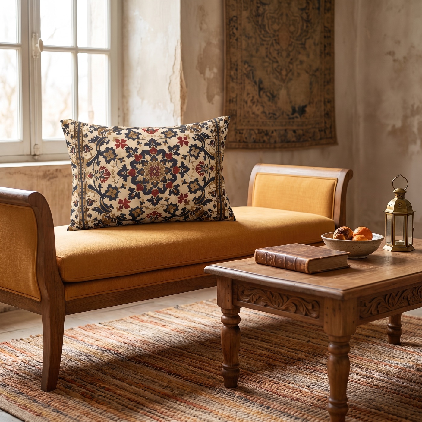 Moroccan Charm Lumbar Pillow - Spun Polyester - Double-Sided Print - Concealed Zipper - 20" x 14"