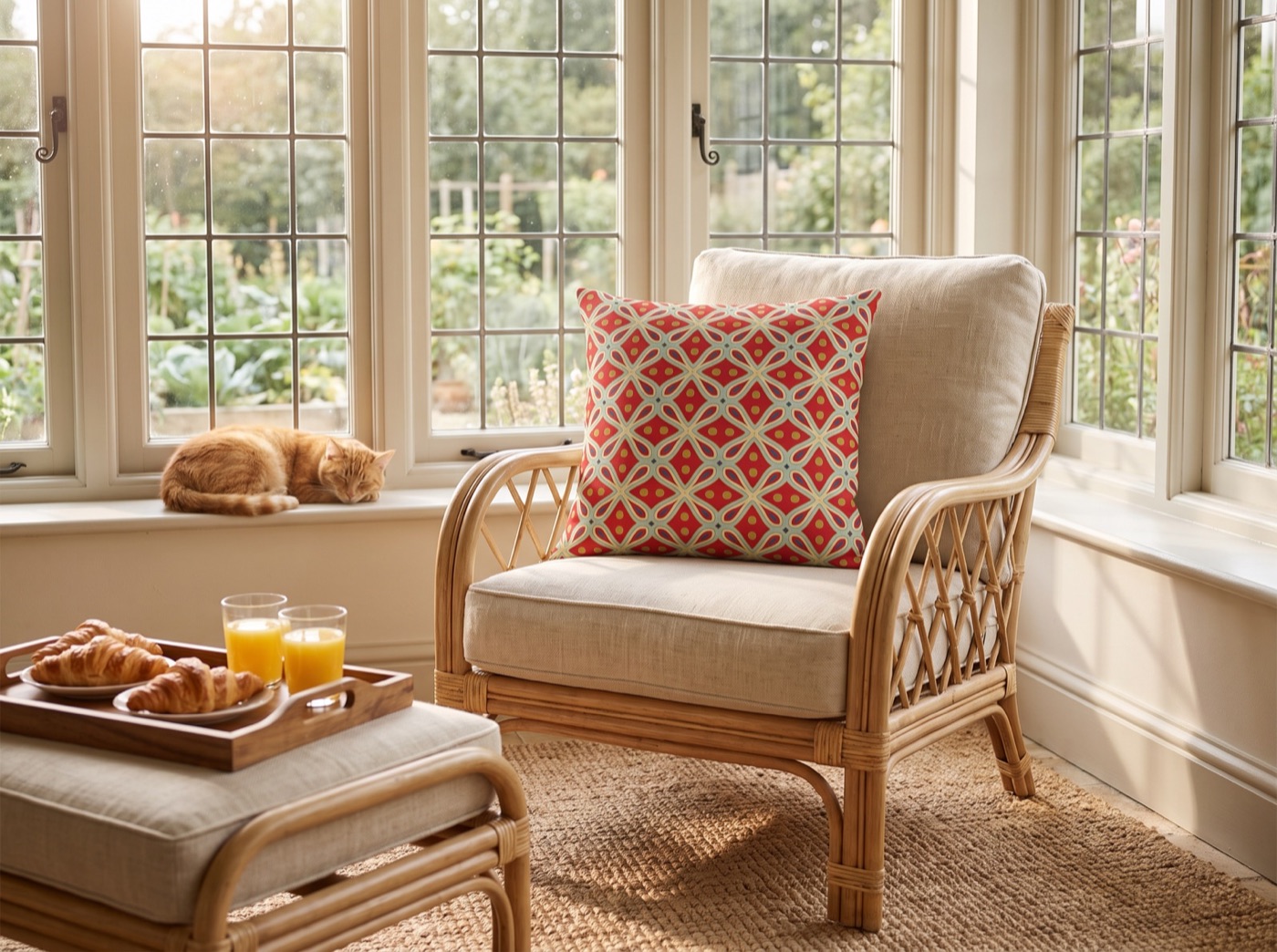 Clover Cascade Arabesque Square Throw Pillow - Spun Polyester - Double-Sided Print - Concealed Zipper - Available in 4 sizes.