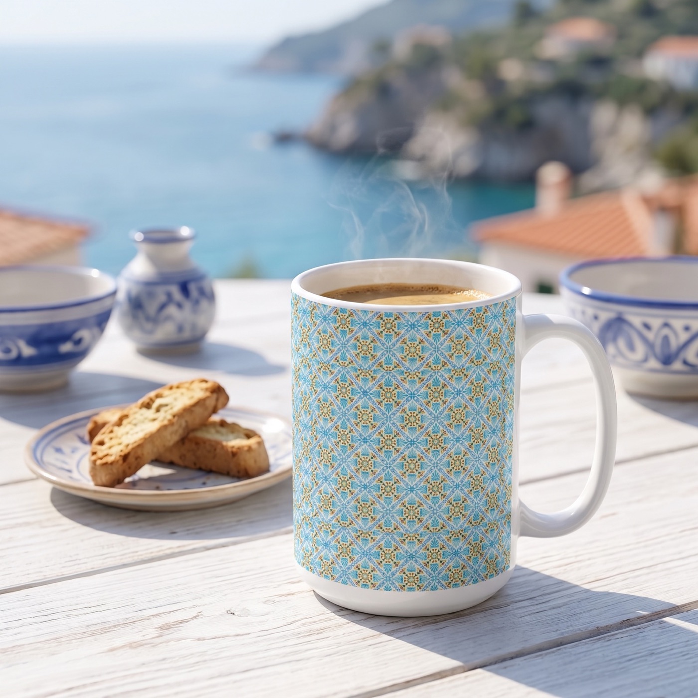 Mediterranean Mosaic Ceramic Mug — Mug