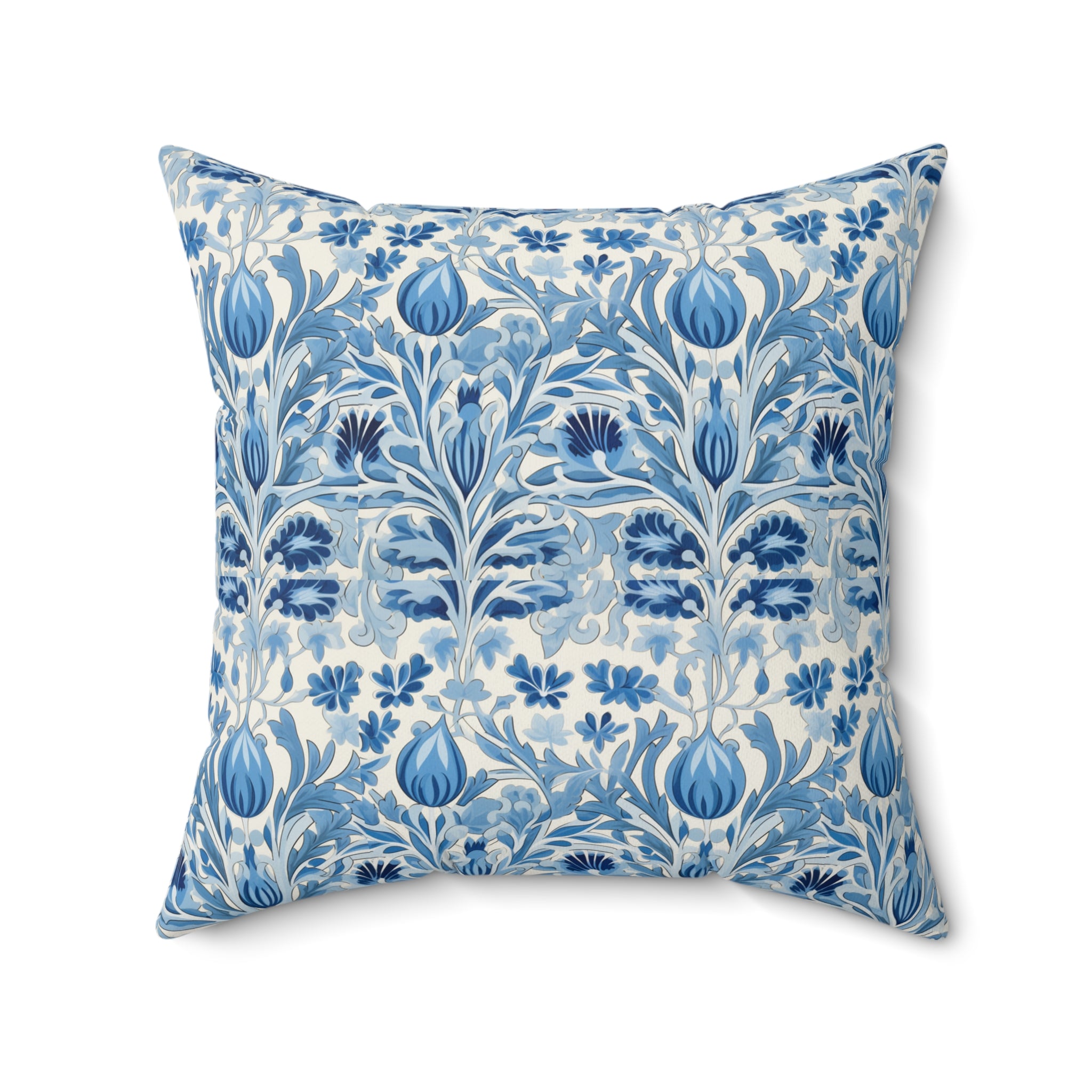 Dutch Blue Tulip Square Throw Pillow Square Throw Pillow — view 2
