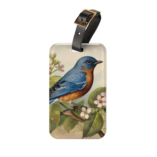 Bluebird Botanical Acrylic Luggage Tag - Travel with Nature’s Grace—Th