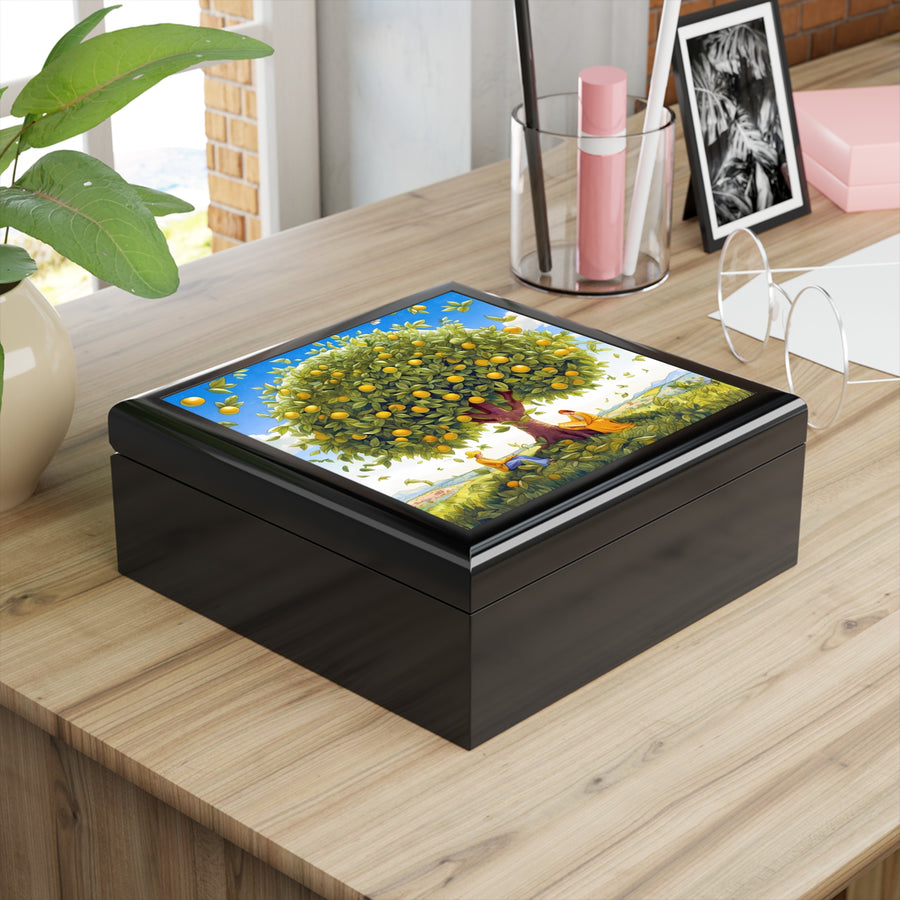 Lovely Lemon Tree Jewelry Box - Let Lemon Serenity Protect Your Treasu