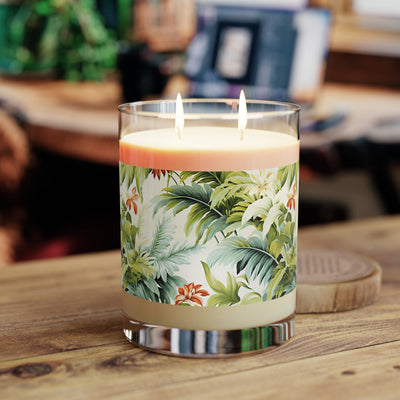 Tropical St. Lucia Palms 100% Soy Wax Scented Candle - 11 oz. Full-Gla