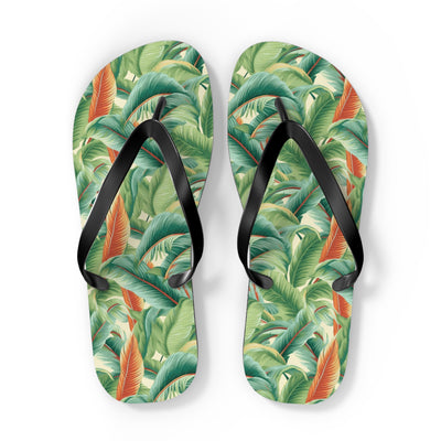 Tropical Old Miami Flip Flops. 5/8" Thick Comfortable Summer or Winter