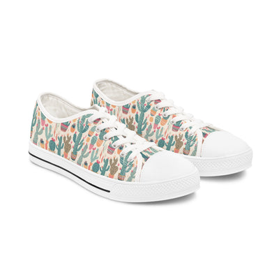 Desert Bloom Boom Ladies' Low Top Sneakers - Prickle Your Fancy - Cact