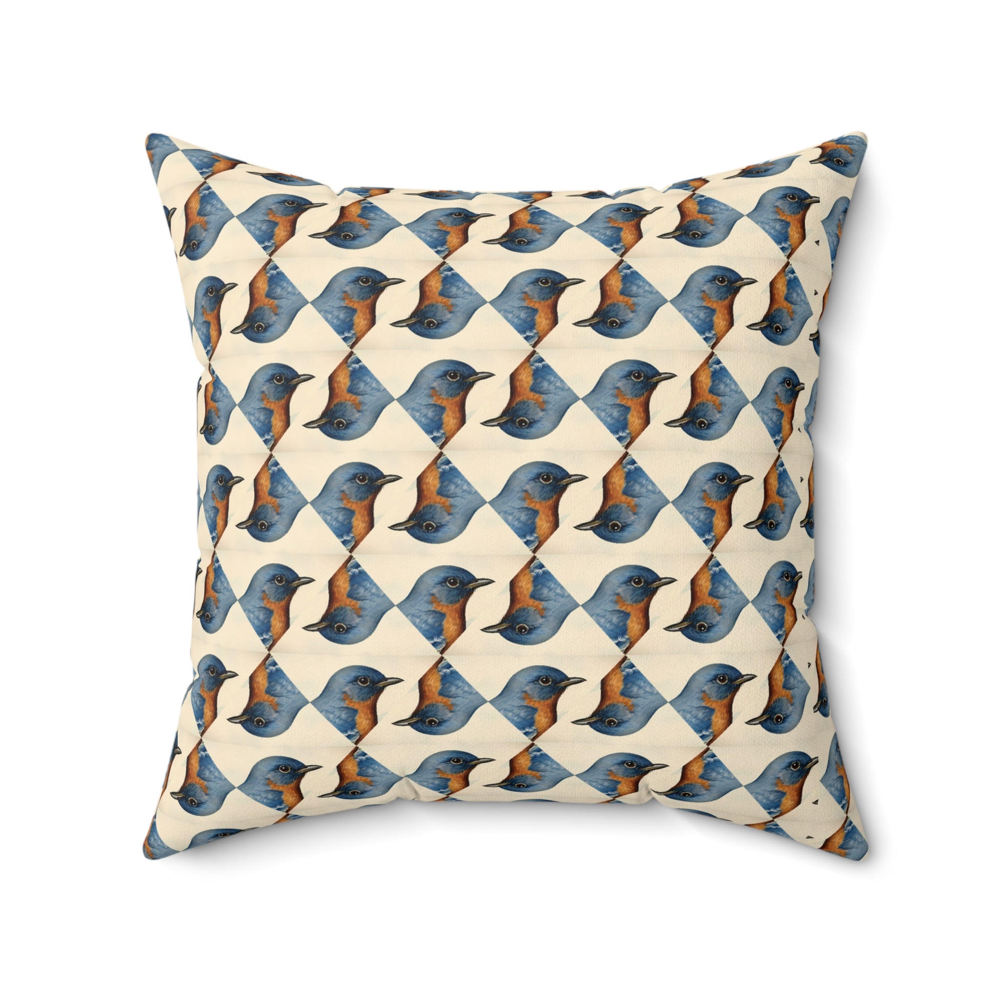 Bird Lover Square Throw Pillow - Spun Polyester - Double-Sided Print -