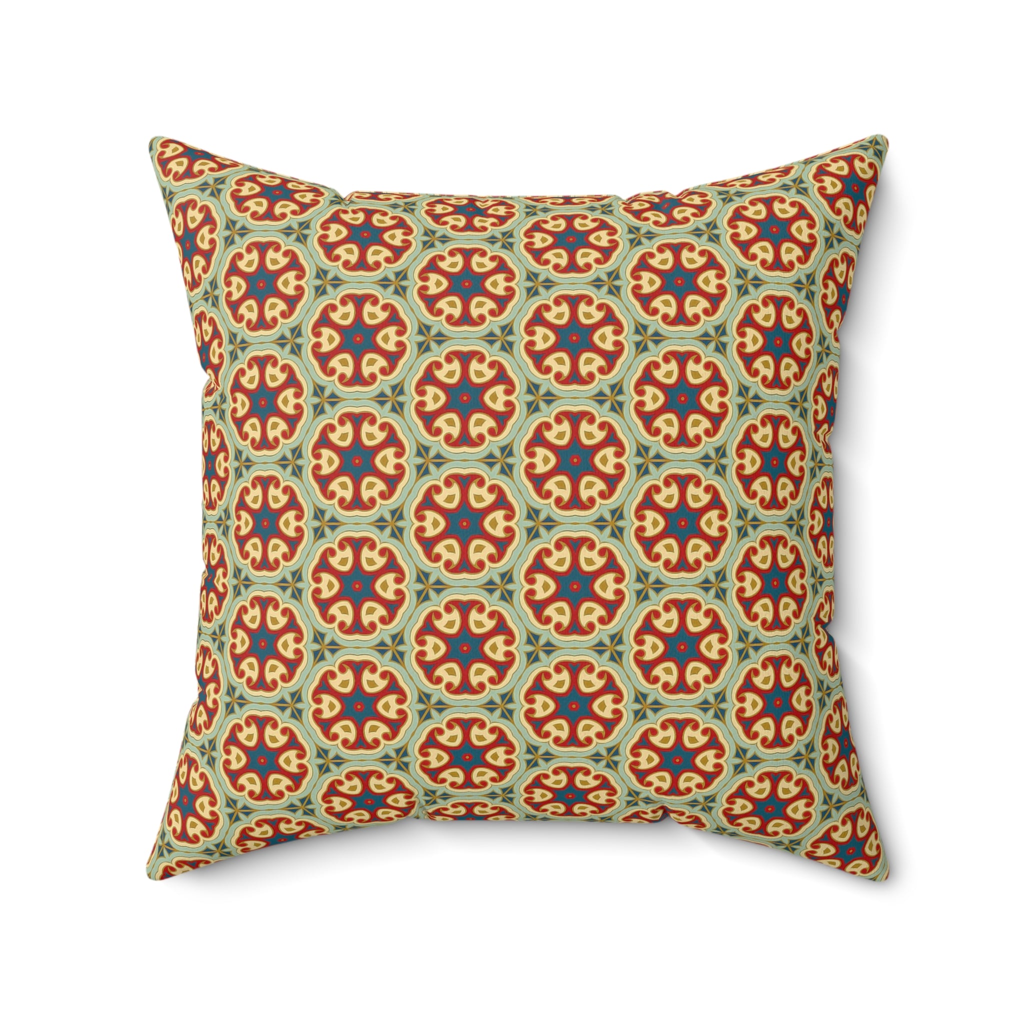 Sunlit Arabesque Square Throw Pillow Square Throw Pillow — view 2