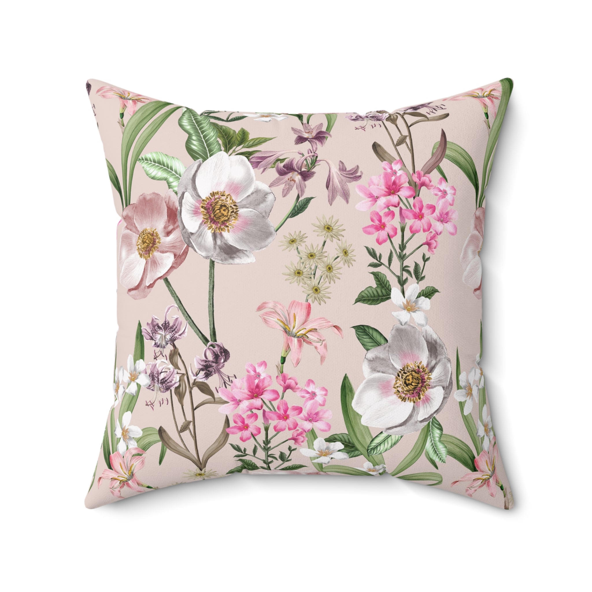 Springtime Bloom Bliss Square Throw Pillow Square Throw Pillow — view 2