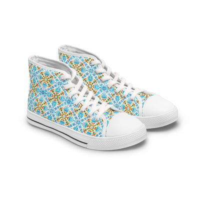 Mediterranean Mosaic Ladies' High Top Sneakers Ladies' High Top Sneakers — view 2