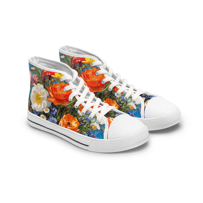 Blooming Bliss Ladies' High Top Sneakers - Step Bright, Bloom Bold - W