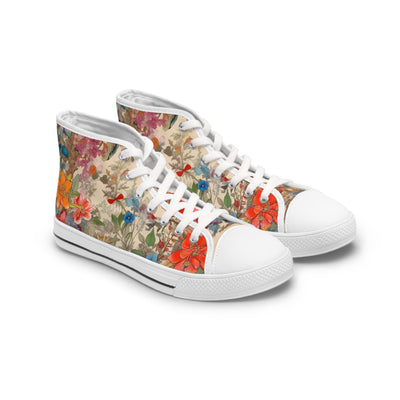 Autumn Harmony Ladies' High Top Sneakers - Fall in Love with Every Ste