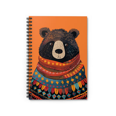 Uncle Bear Chic Spiral Notebook - Ruled Line - Jot Down Your Adventure