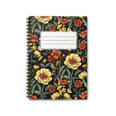 European Floral Tapestry Spiral Notebook - Ruled Line - Write with Tim