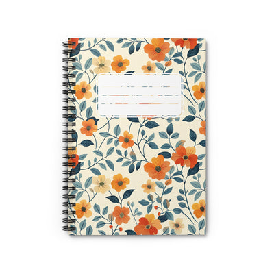 Amber Breeze Chic Spiral Notebook - Ruled Line - Embrace Nostalgic War