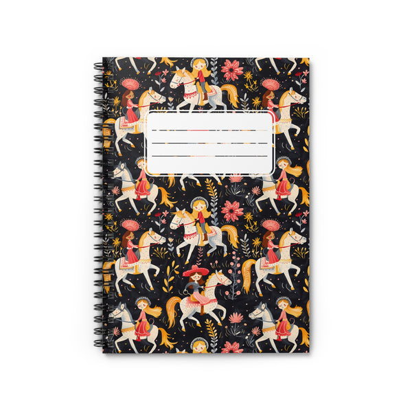 Happy Cowgirl Chic Spiral Notebook - Ruled Line - Saddle Up in Style –
