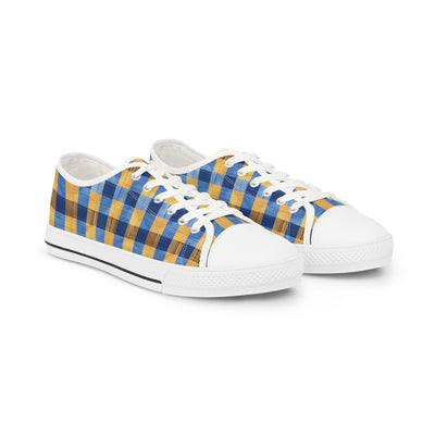 Modern Gingham Men's Low Top Sneakers - Classic Gingham, Reinvented – 