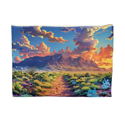 Desert Dusk Journey Accessory Pouch - Carry a Sunset Stroll Through th