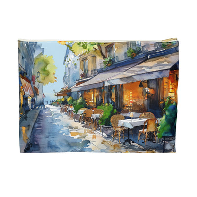 Parisian Bistro Bliss Accessory Pouch - Savor the Charm of Paris with 