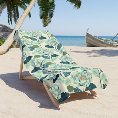 Zen Flower Luxurious Beach Towel - Find Your Oasis with Zen Flower! Av