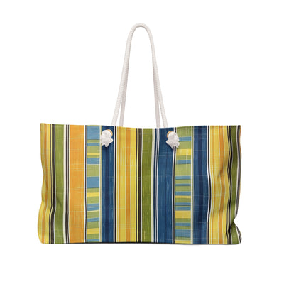 Summer Stripes Delight Weekender Bag - Pack Your Style: Classic Charm 