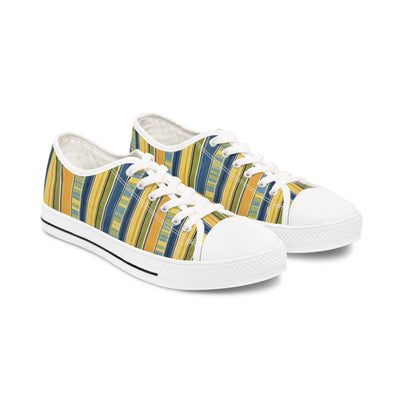 Summer Stripes Delight Ladies' Low Top Sneakers - Step into Summer – W