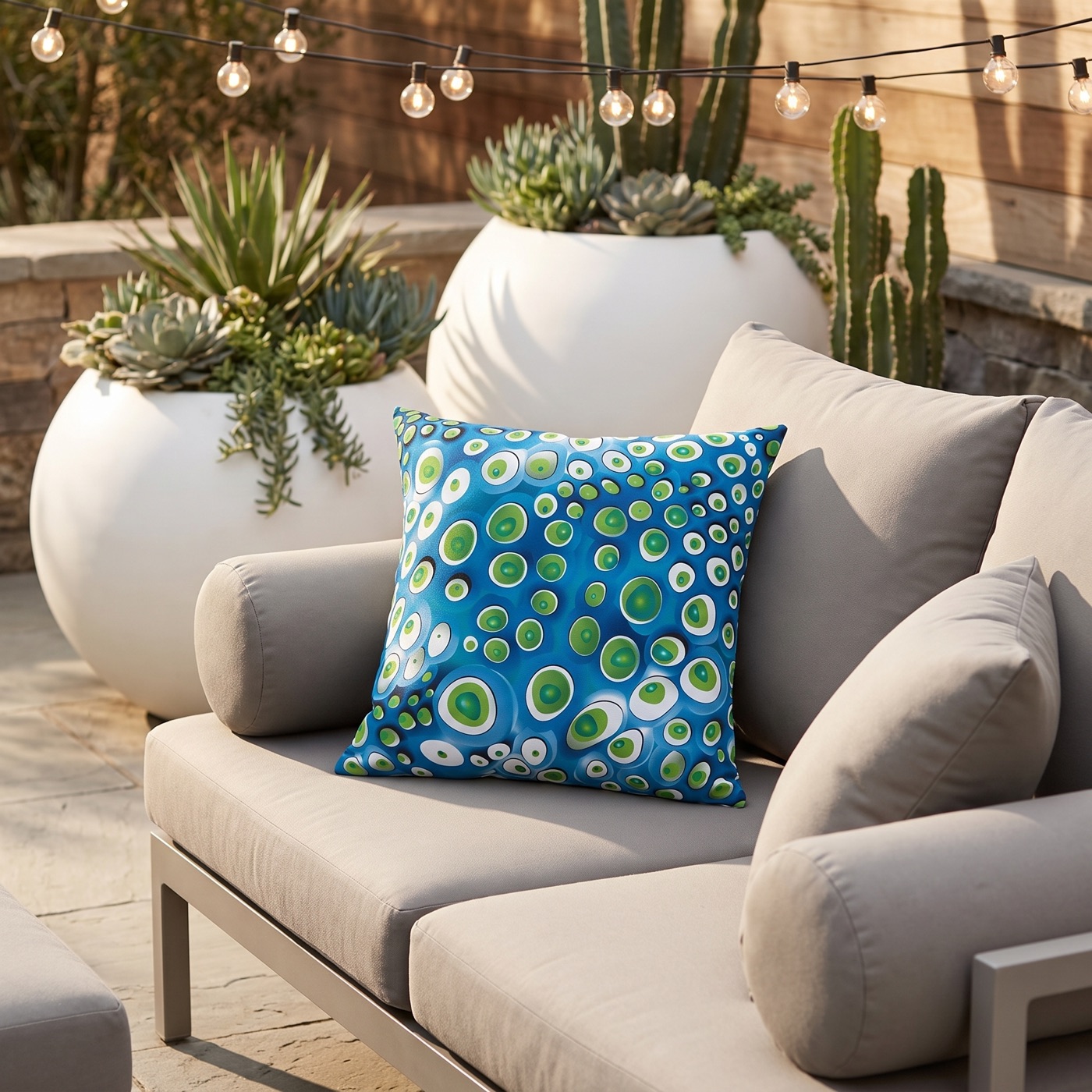 Embryonic Space Pods Square Outdoor Pillow Outdoor Throw Pillow — view 1