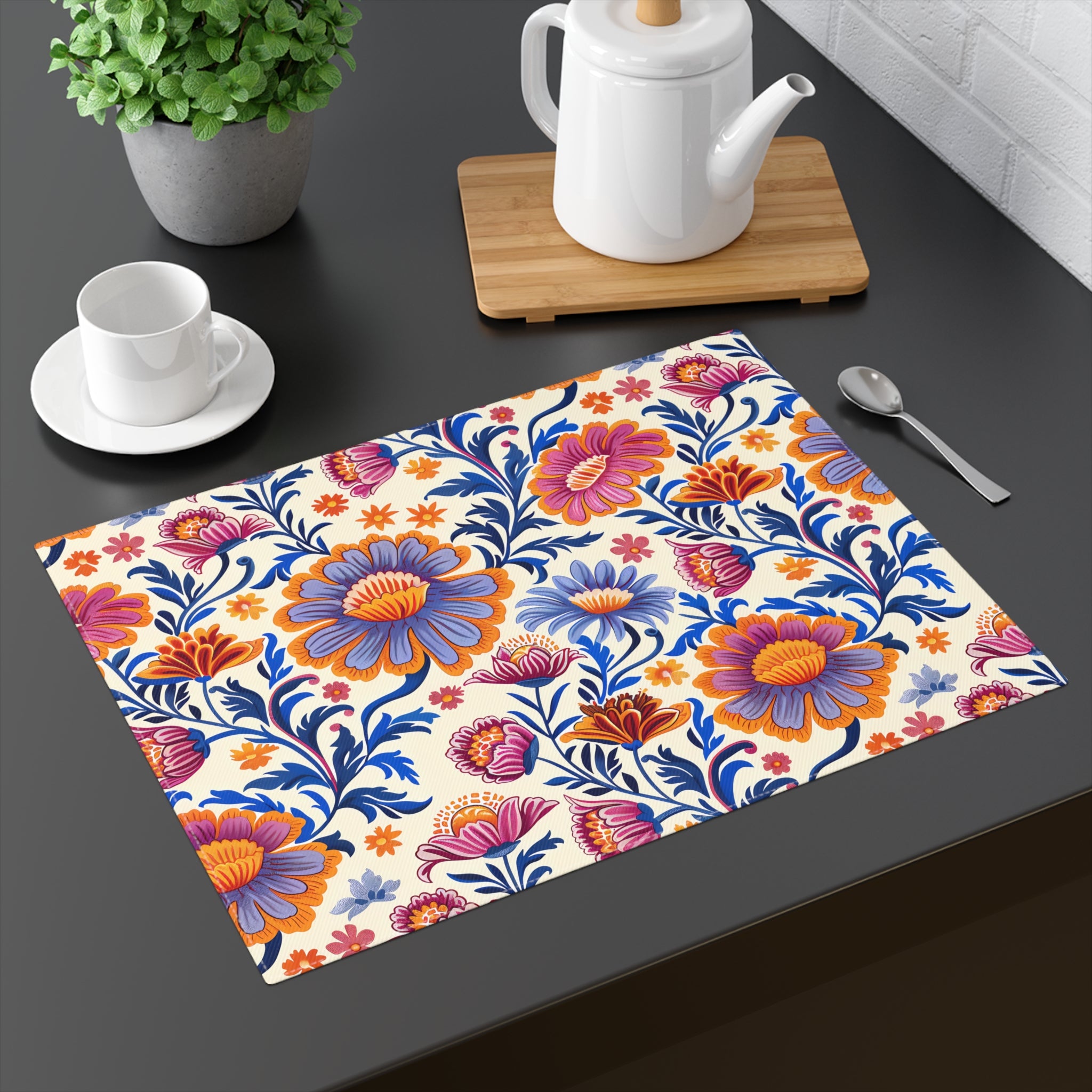 Regal Blossom Placemat - Bring Victorian Floral Elegance to Your Table