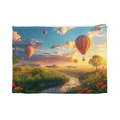 Hot Air Balloons at Sunrise Accessory Pouch - Soaring into the Sunrise