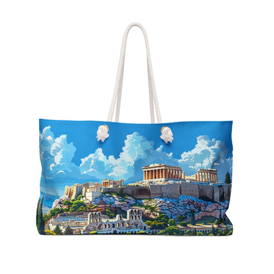 Acropolis Skyline Splendor Weekender Bag -  Bring Ancient Greece on Ev