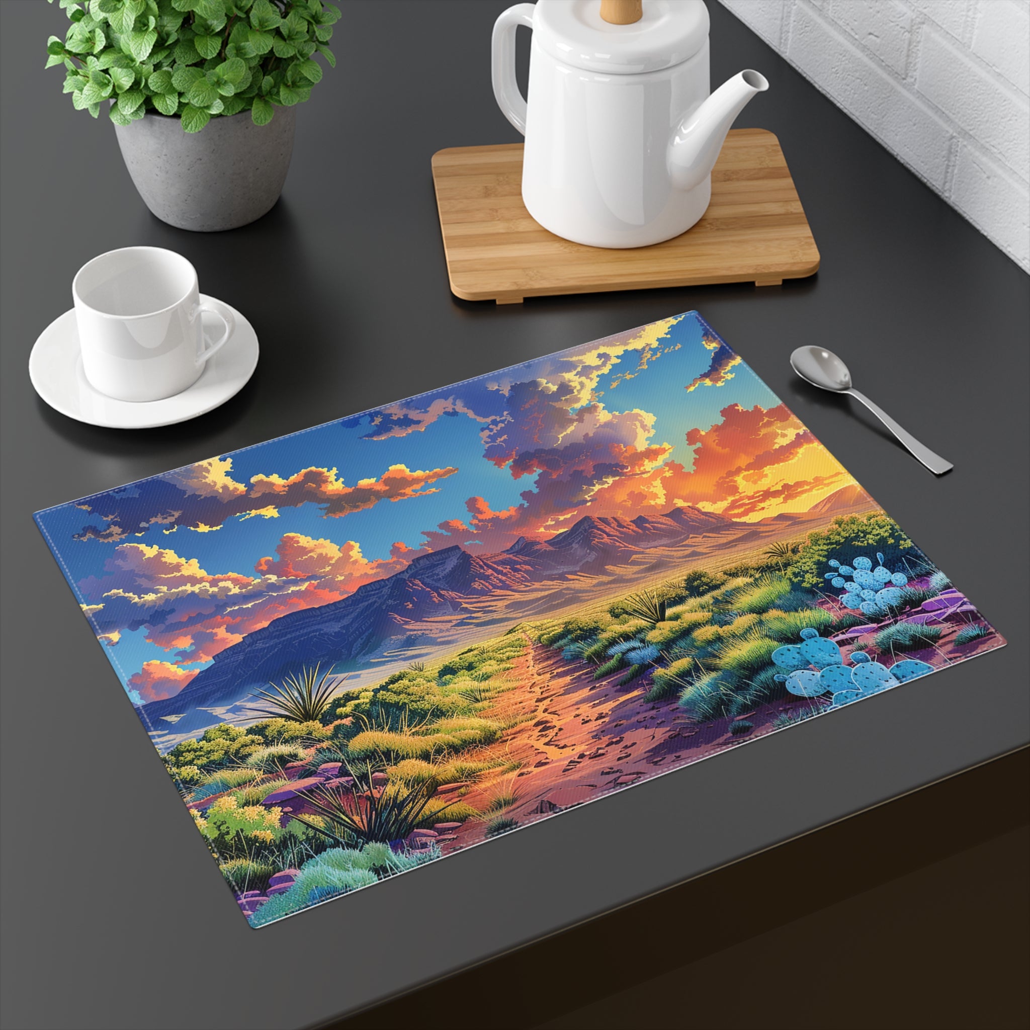 Desert Dusk Journey Placemat - Dine Under the Desert Sky—A Sunset Spec