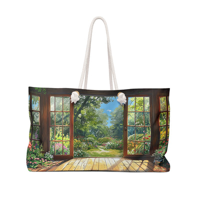 Spring Garden View Weekender Bag - Escape to Tranquility – Your Weeken
