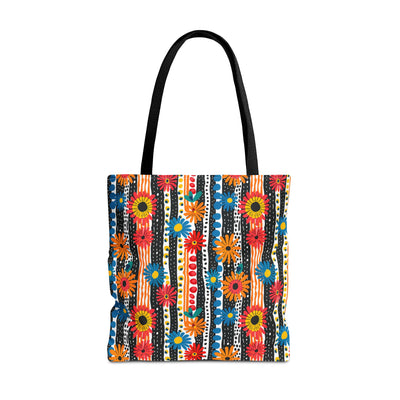 Striped Daisy Play Tote Bag - Ad a Pop of Playful Charm to Your Day! A