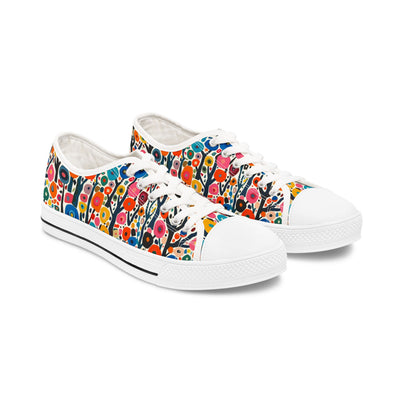 Poppy Forest Ladies' Low Top Sneakers - Step into Nature's Art! It's a