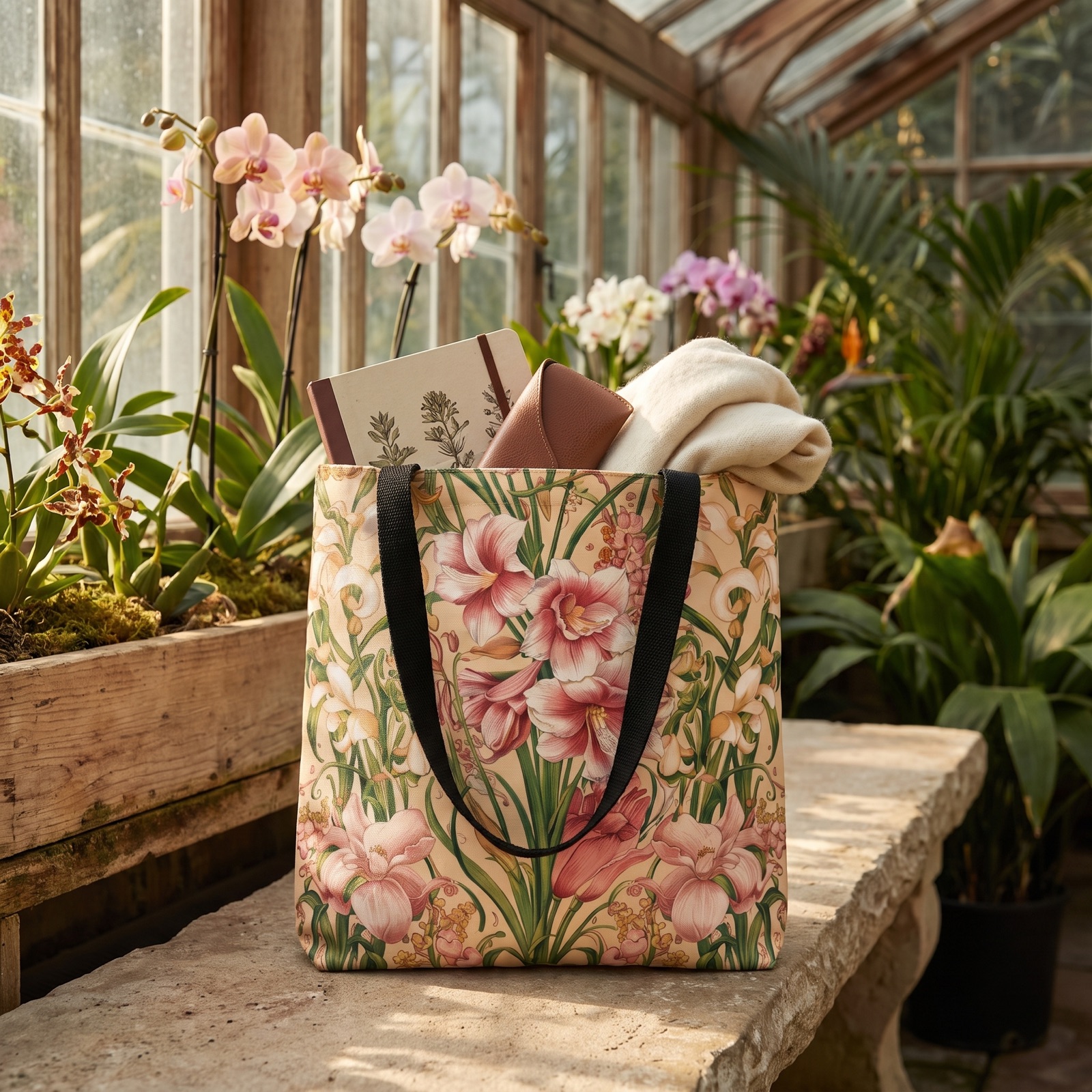 Star Lilies Enchantment Tote Bag - Carry Elegance and Charm Wherever You Go! Available in 3 sizes.