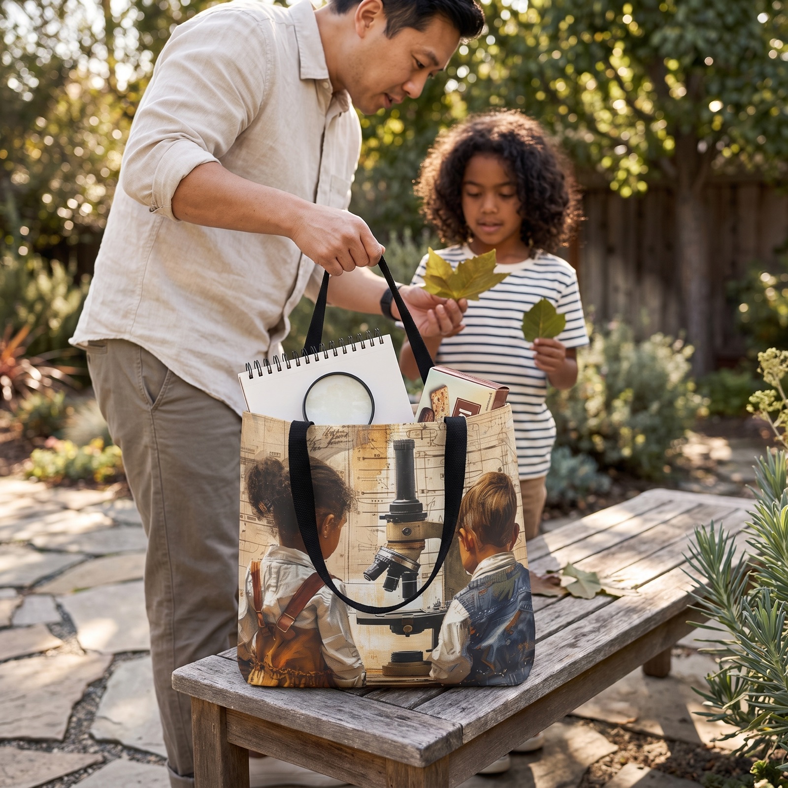 Young Scientific Explorers Tote Bag - Carry the Wonder of Childlike Discovery! Available in 3 sizes.