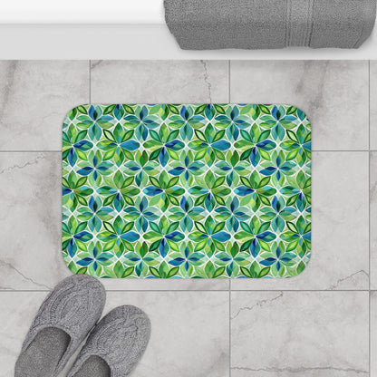 Spring Geo Bath Mat - Step into a Kaleidoscope of Color and Style! Available in 2 sizes.