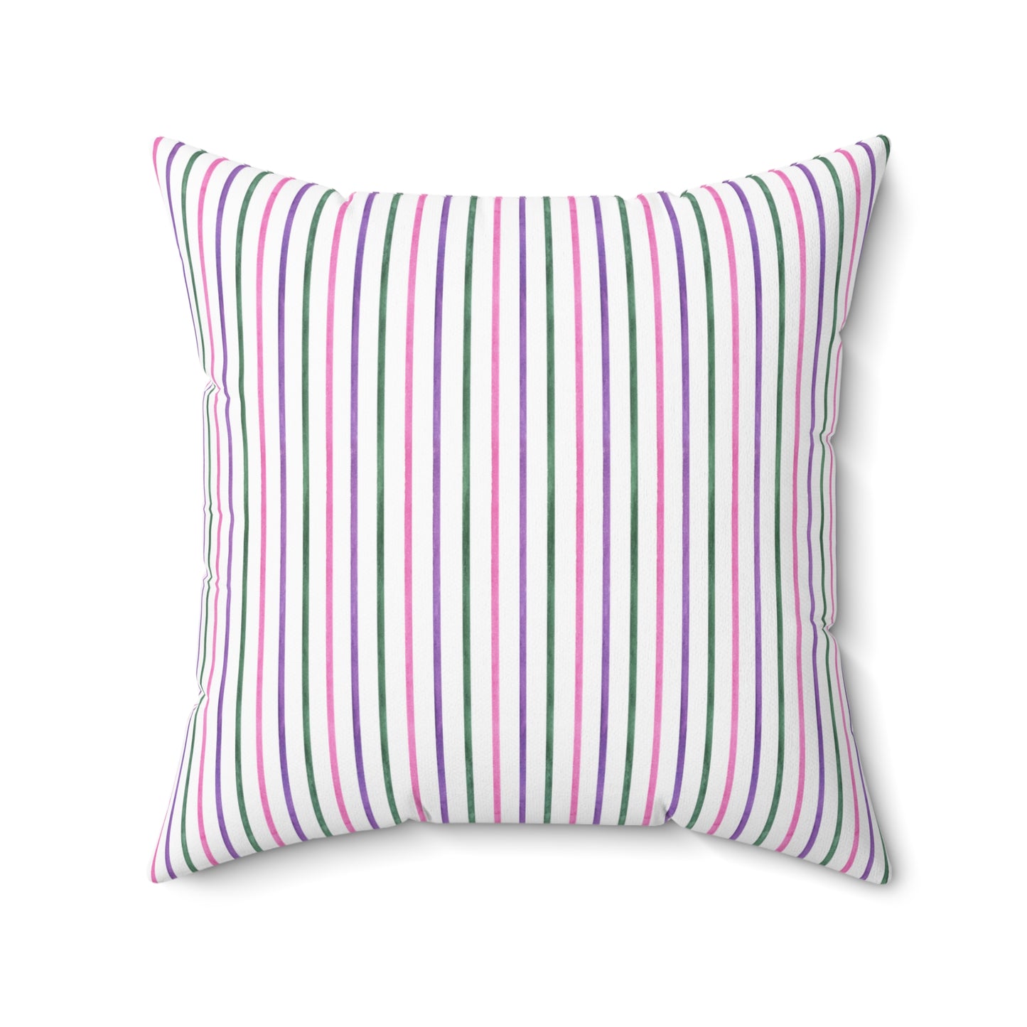 Sorbet Stripe Square Throw Pillow - Spun Polyester - Double-Sided Print - Concealed Zipper - Available in 4 sizes