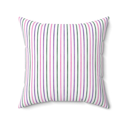 Sorbet Stripe Square Throw Pillow - Spun Polyester - Double-Sided Print - Concealed Zipper - Available in 4 sizes
