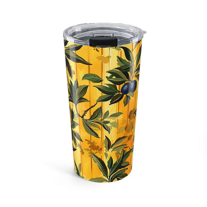 Olives & Sunshine Delight Insulated Tumbler - 20 oz. Stainless Steel, Glossy Finish