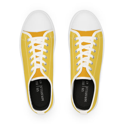 Daffodil Men's Two-Tone Low Top Sneakers - Brighten Every Step – Where Happiness Meets Bold Style!