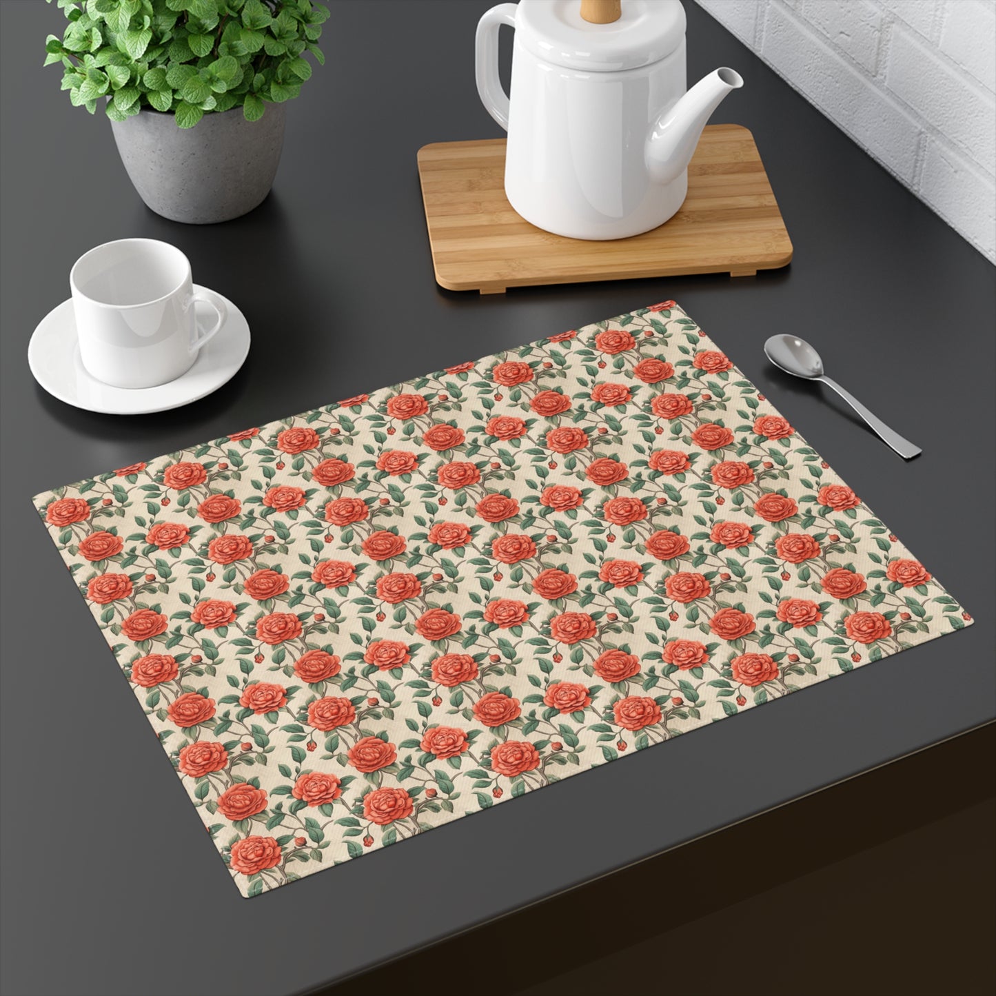 Romantic Rose Placemat - 18" x 14".