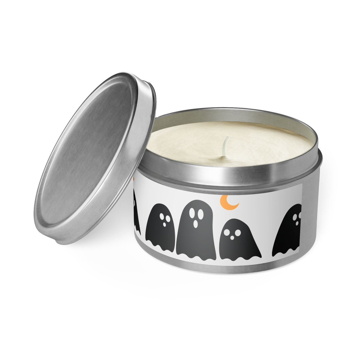 Spooky Specter Glow Tin Candle. Ghostly Glow To Go. Available in 2 sizes, 3 finishes, and 5 scents.