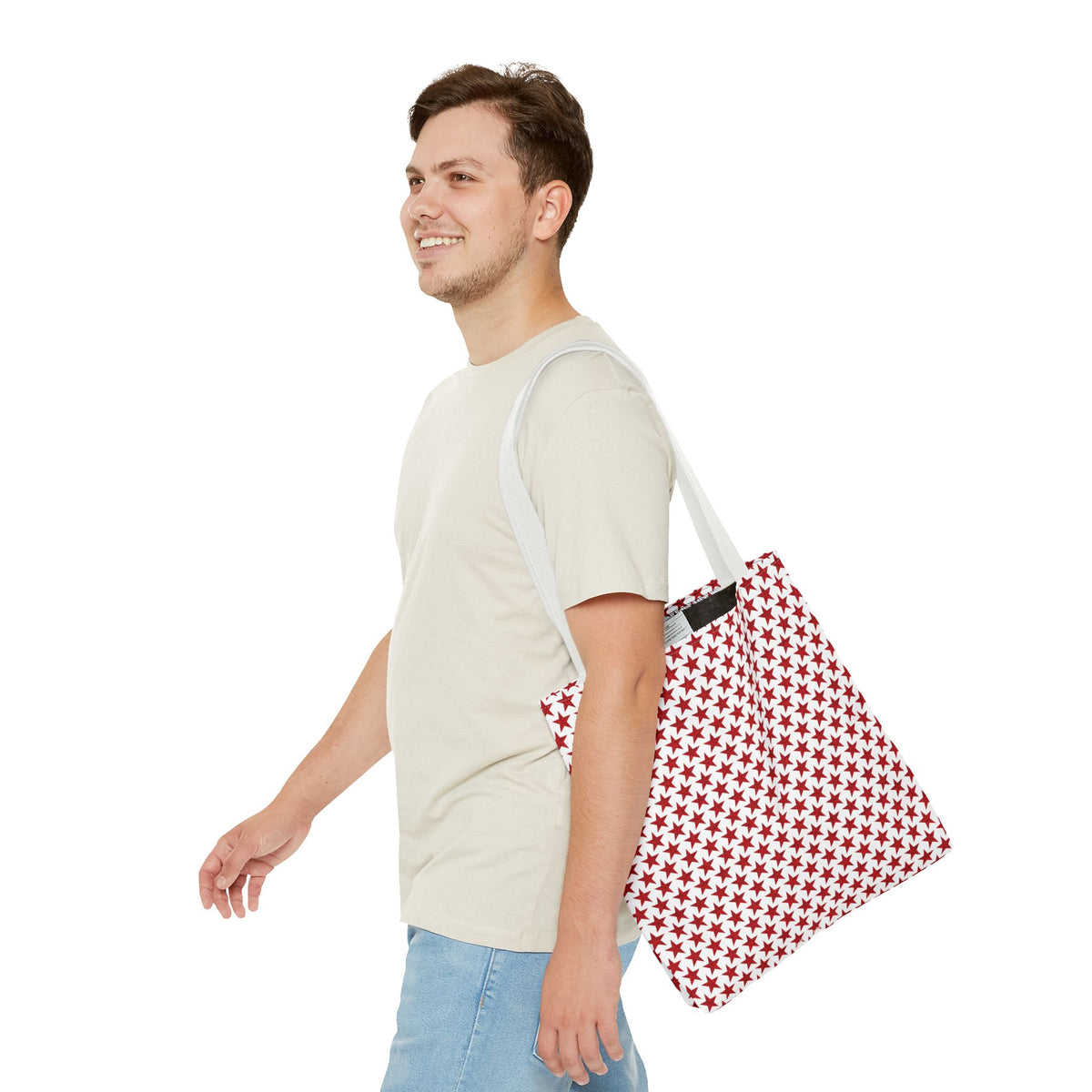 Star-Spangled Sparkle Tote Bag - Carry a Burst of Patriotic Sparkle! Available in 3 sizes.