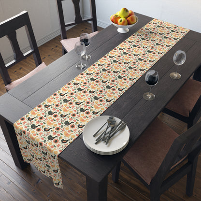 Turkey Trot Harvest Table Runner - Cotton Twill - Available in 2 sizes: 16" x 72" and 16" x 90".