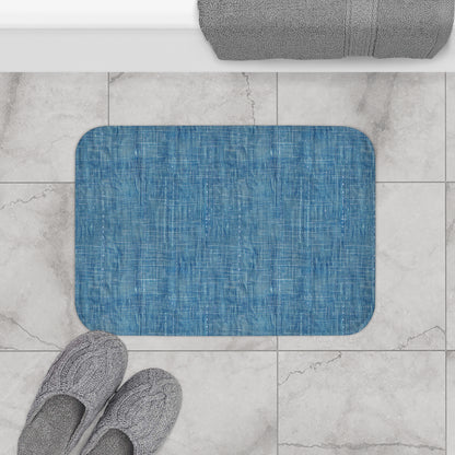 Blue Denim Bath Mat - Step into Comfort and Timeless Denim Charm! Available in 2 sizes.
