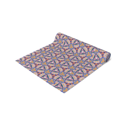 Prismatic Petal Paradise Table Runner - Cotton Twill - Available in 2 sizes: 16" x 72" and 16" x 90".