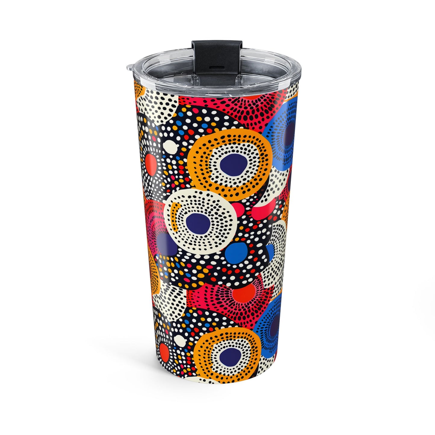 Ethnic Circle Pop Insulated Tumbler - 20 oz. Stainless Steel, Glossy Finish
