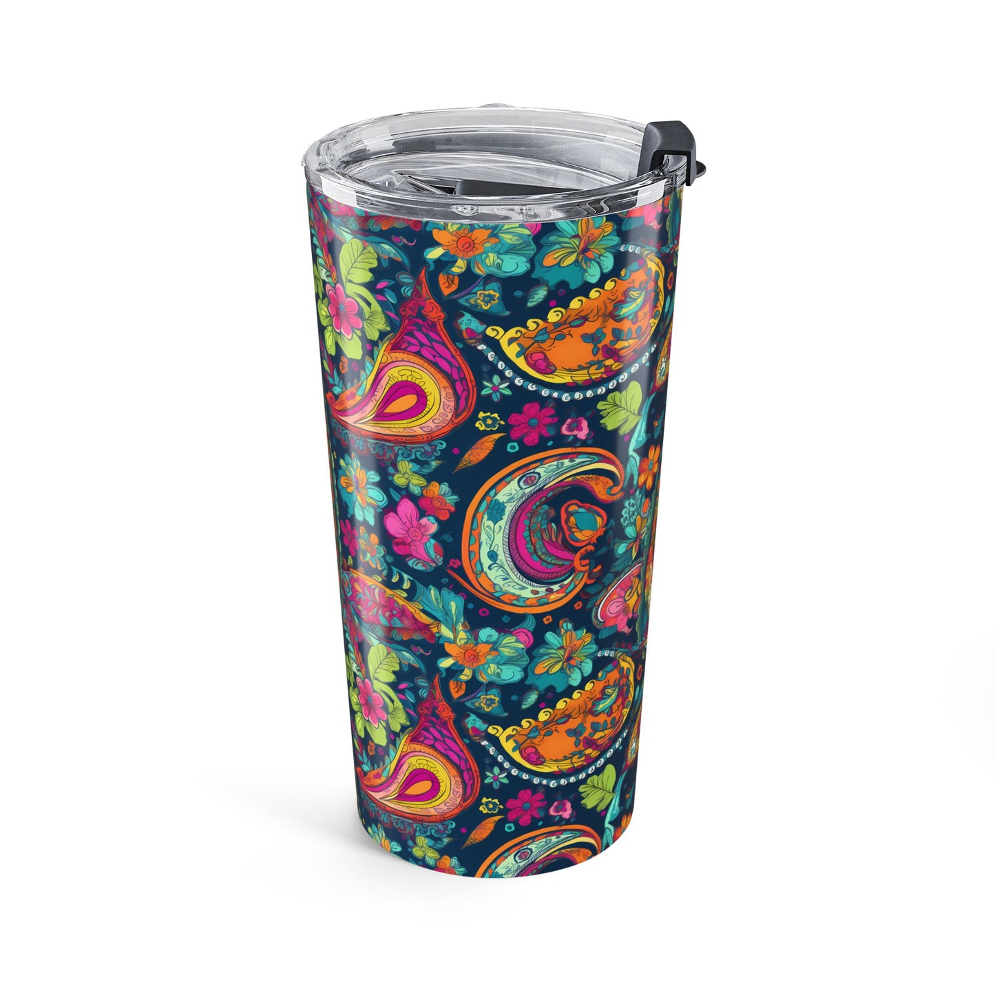Psychedelic Paisley Party Insulated Tumbler - 20 oz. Stainless Steel, Glossy Finish