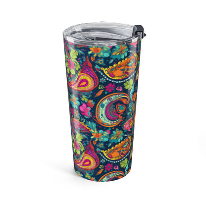 Psychedelic Paisley Party Insulated Tumbler - 20 oz. Stainless Steel, Glossy Finish